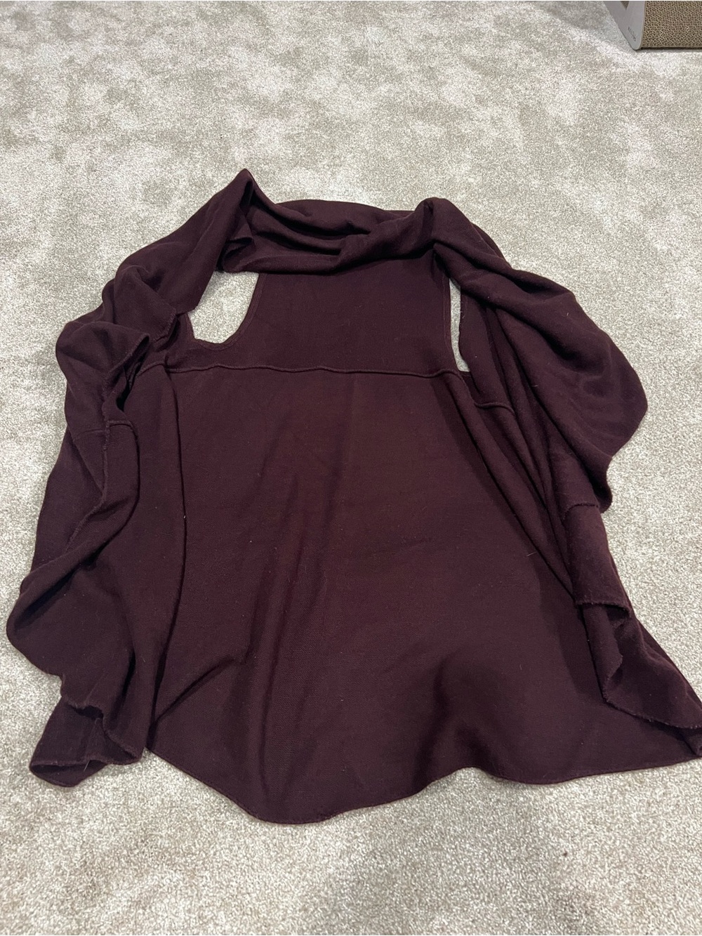 Sleeveless Knit Cardigan Vest in Deep Plum